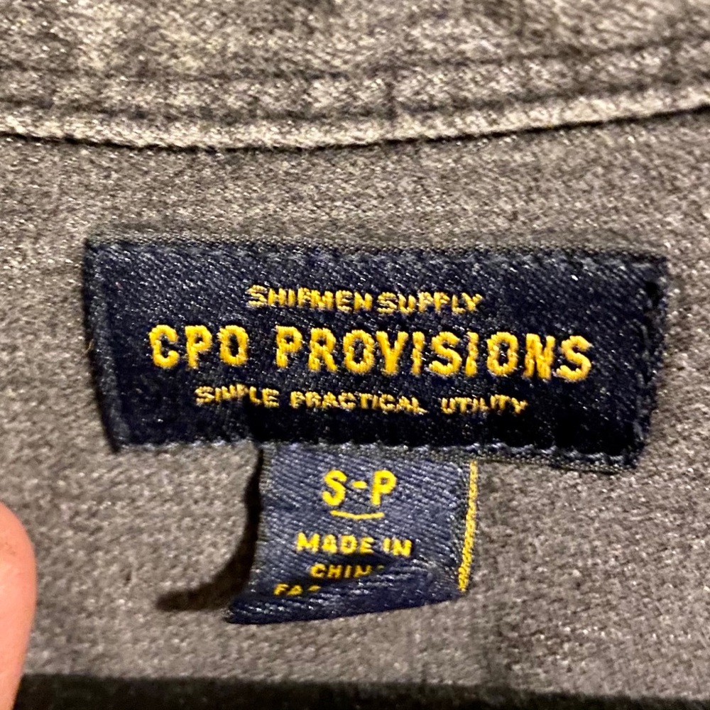 CPO provisions gray denim destroyed shirt EUC - Picture 3 of 15